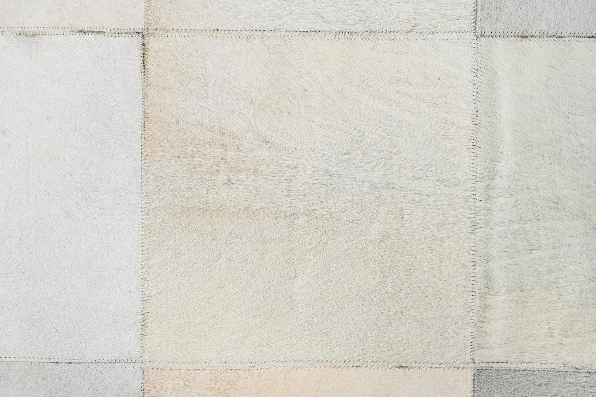5' 2 x 8' Cowhide Leather Rug