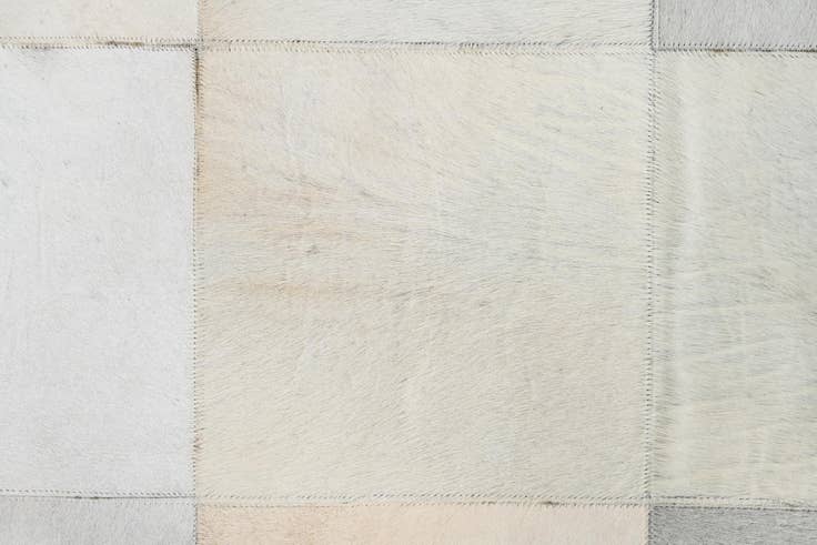 Detail image of 5' 2 x 8' Cowhide Leather Rug