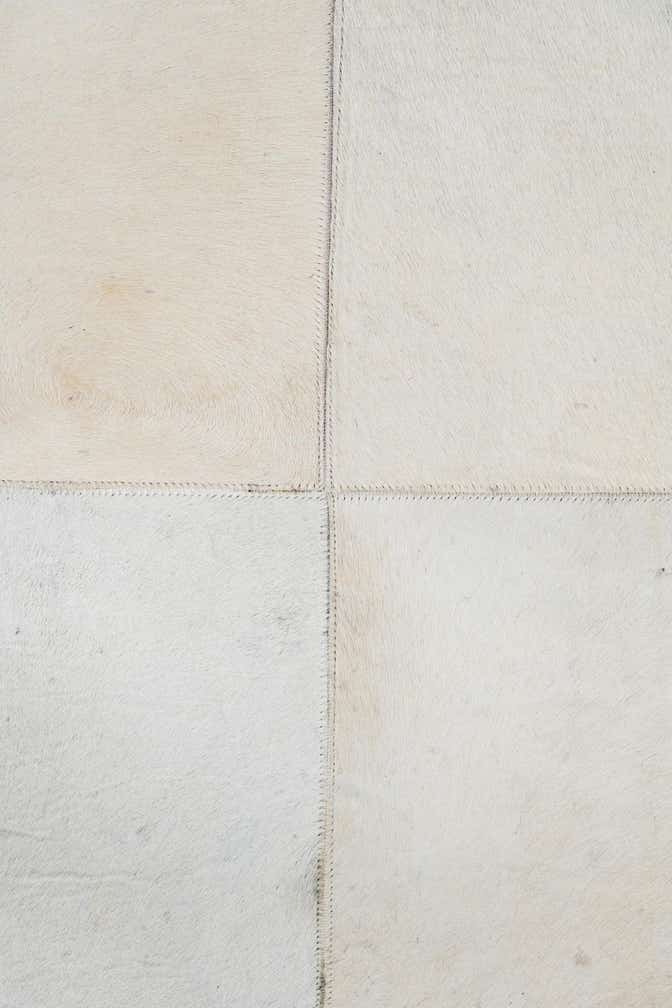 5' 2 x 8' Cowhide Leather Rug