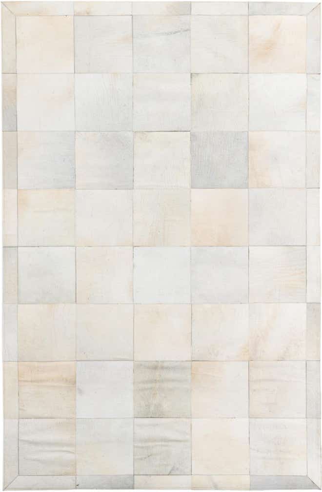 5' 2 x 8' Cowhide Leather Rug