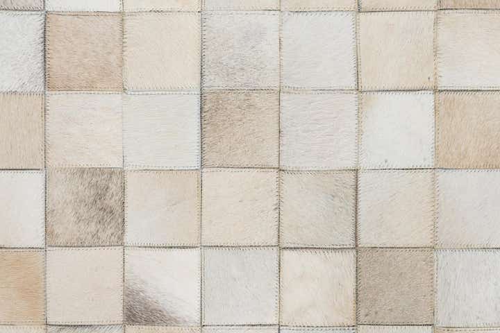 5' 1 x 8' Cowhide Leather Rug