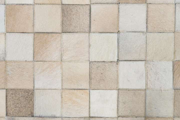 5' 1 x 8' Cowhide Leather Rug