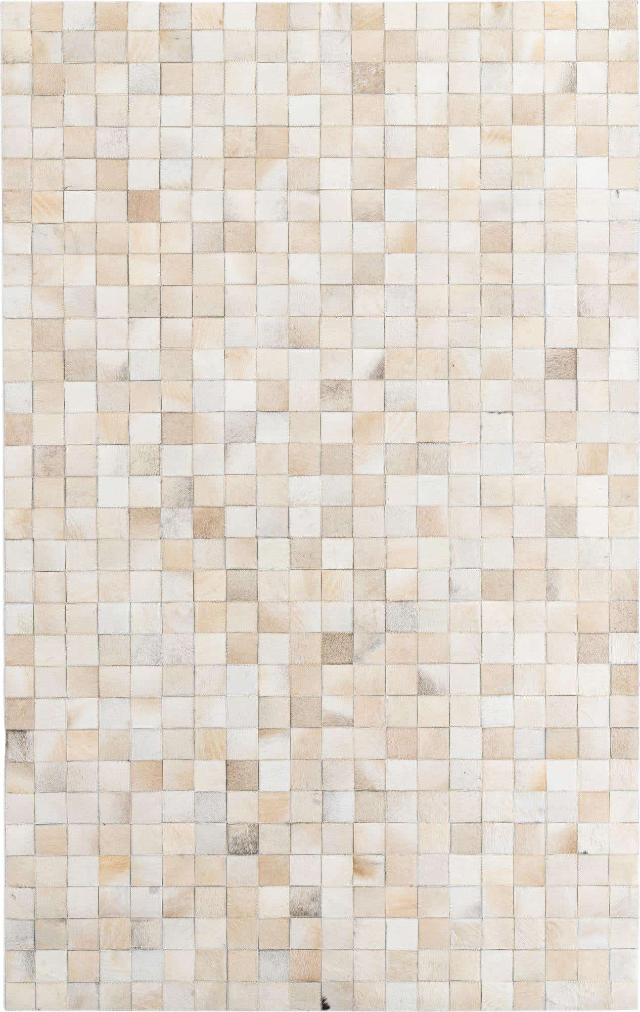 5' 1 x 8' Cowhide Leather Rug