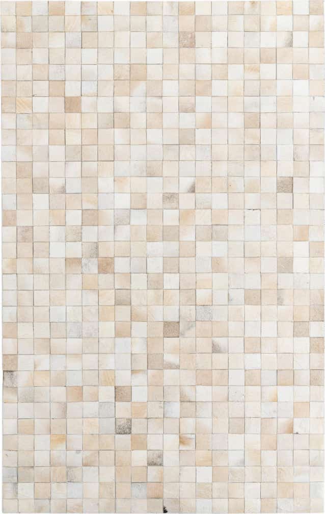 5' 1 x 8' Cowhide Leather Rug