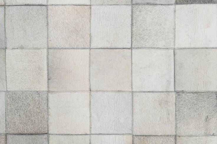 Detail image of 5' x 7' 9 Cowhide Leather Rug