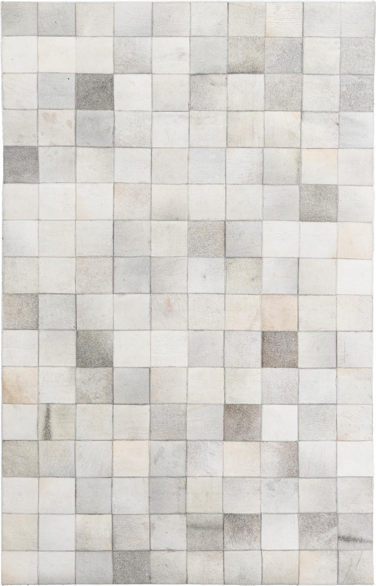 5' x 7' 9 Cowhide Leather Rug