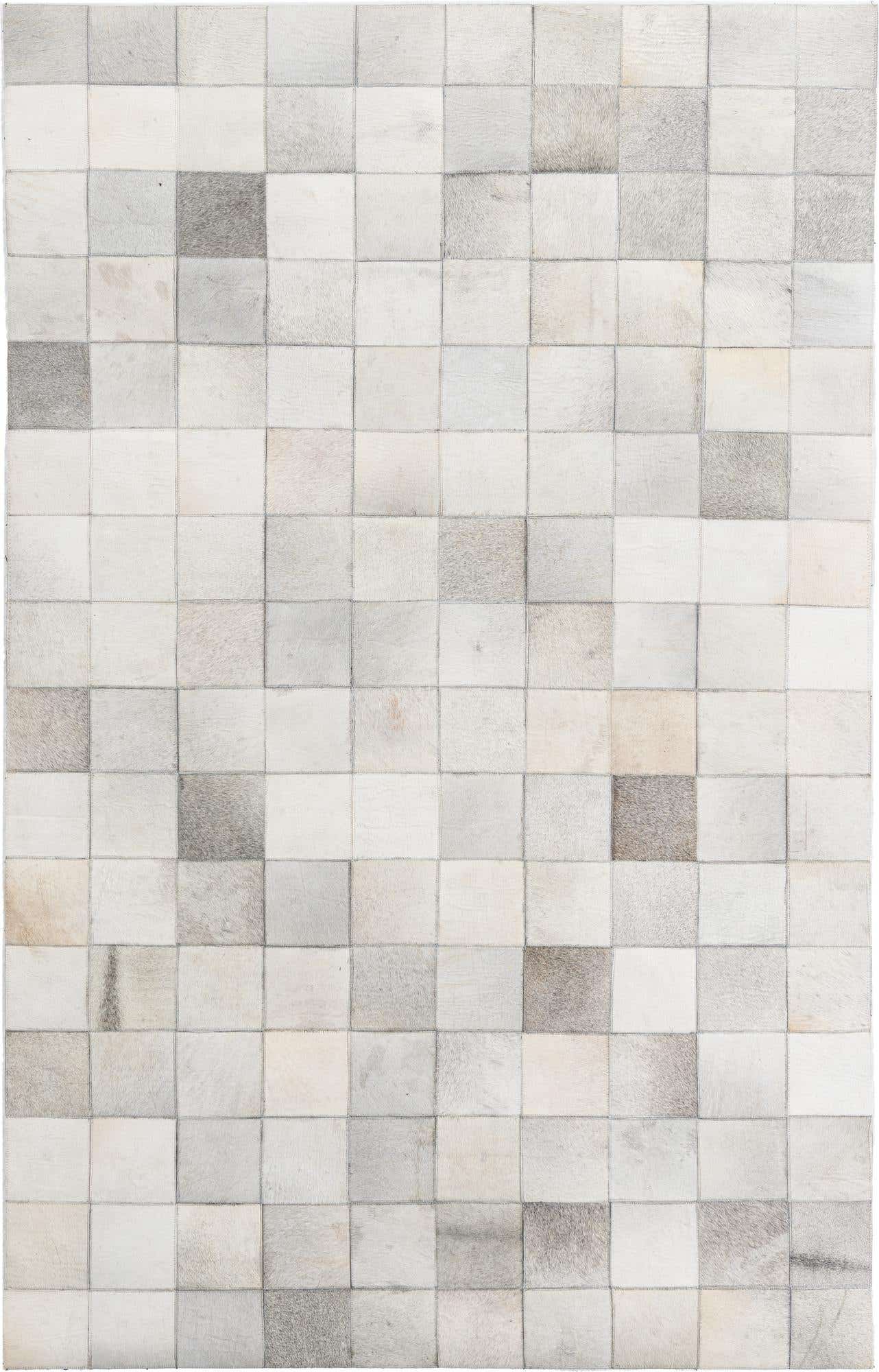 5' x 7' 9 Cowhide Leather Rug