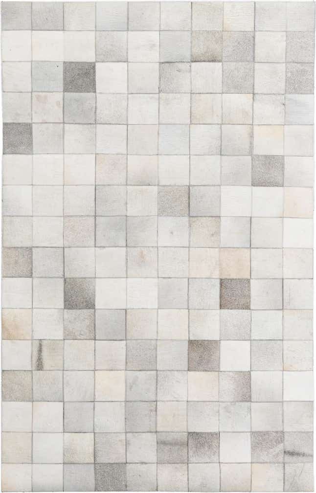 5' x 7' 9 Cowhide Leather Rug
