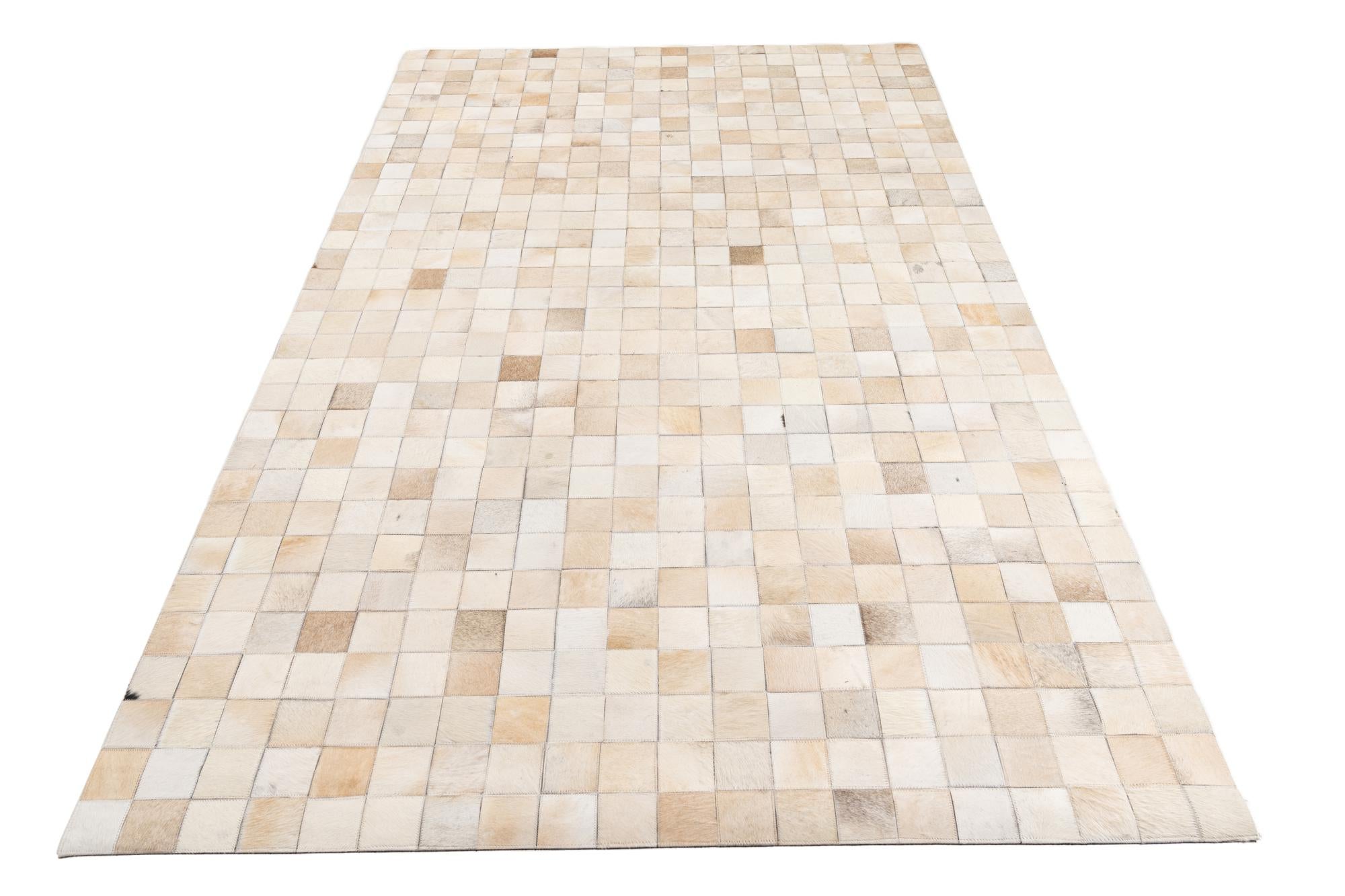 5' x 8' Cowhide Leather Rug