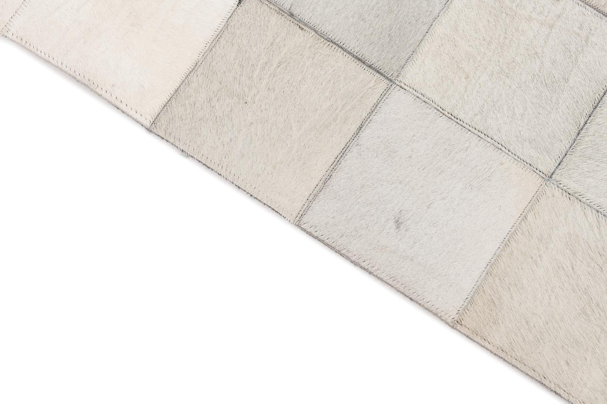 5' x 7' 9 Cowhide Leather Rug