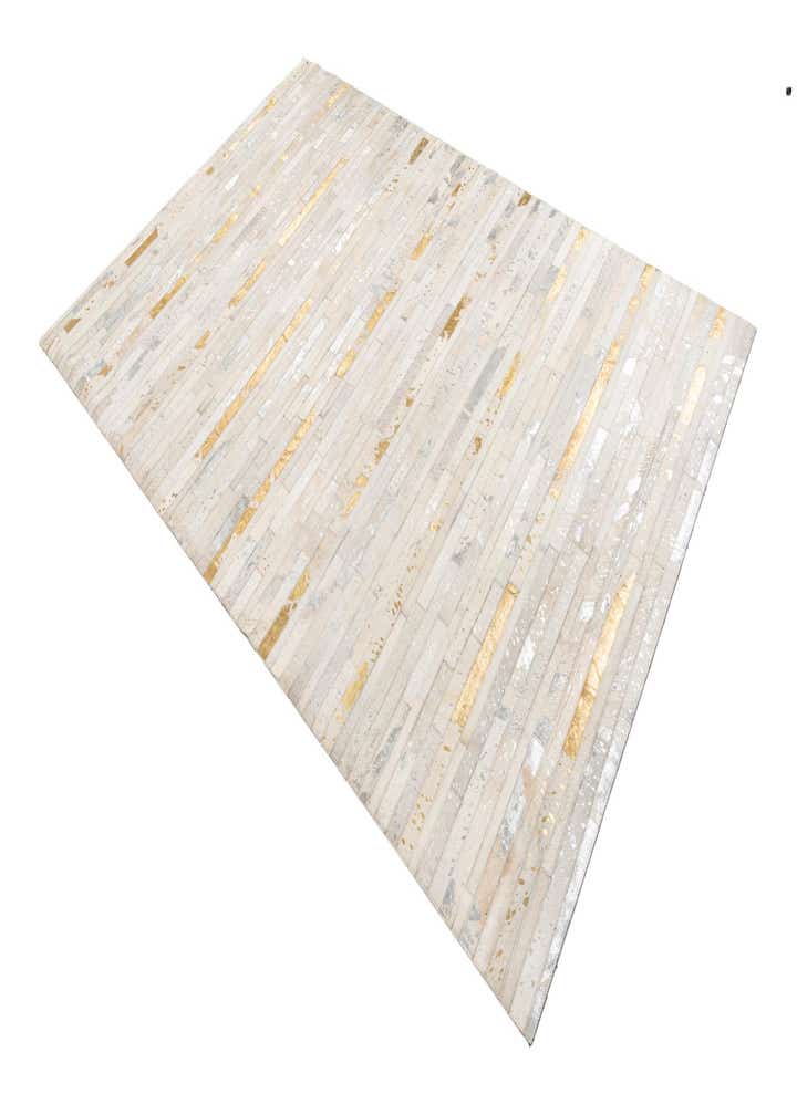 5' 2 x 7' 10 Cowhide Leather Rug