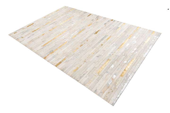 5' 2 x 7' 10 Cowhide Leather Rug