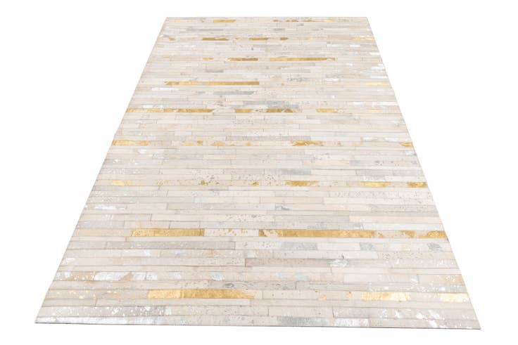Detail image of 5' 2 x 7' 10 Cowhide Leather Rug