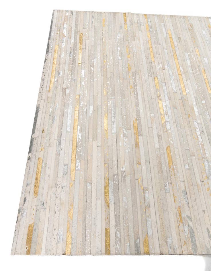 Detail image of 5' 2 x 7' 10 Cowhide Leather Rug