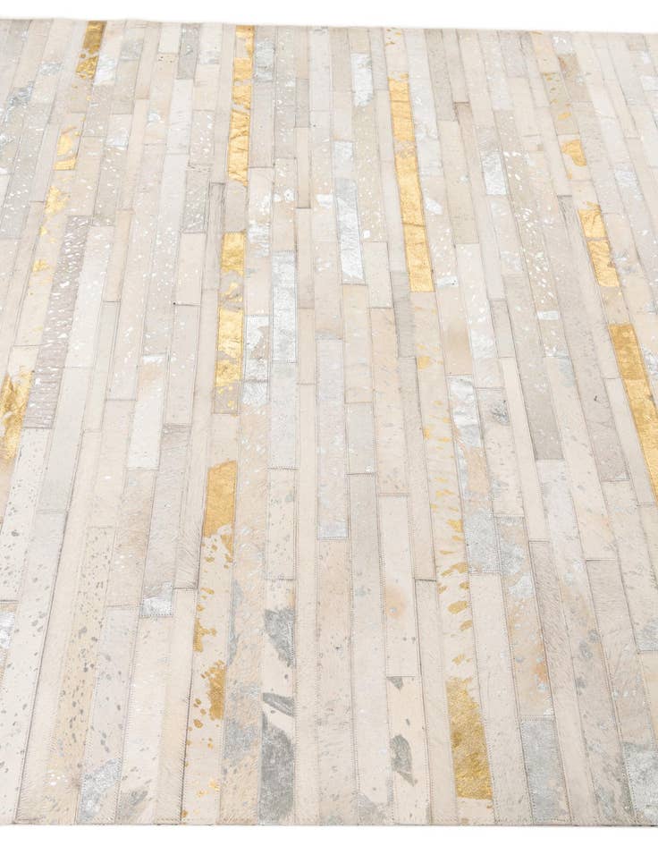 Detail image of 5' 2 x 7' 10 Cowhide Leather Rug