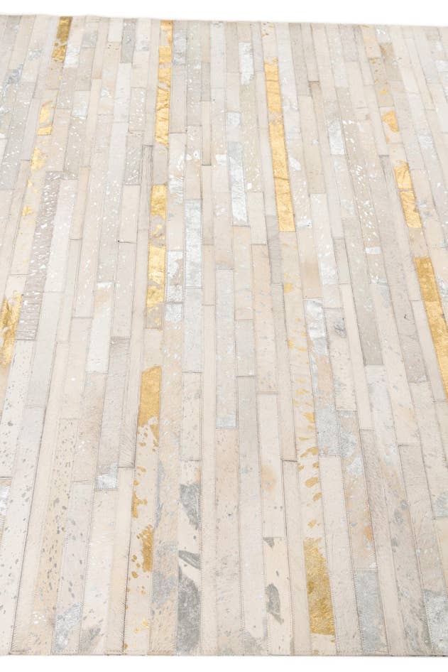 Detail image of 5' 2 x 7' 10 Cowhide Leather Rug