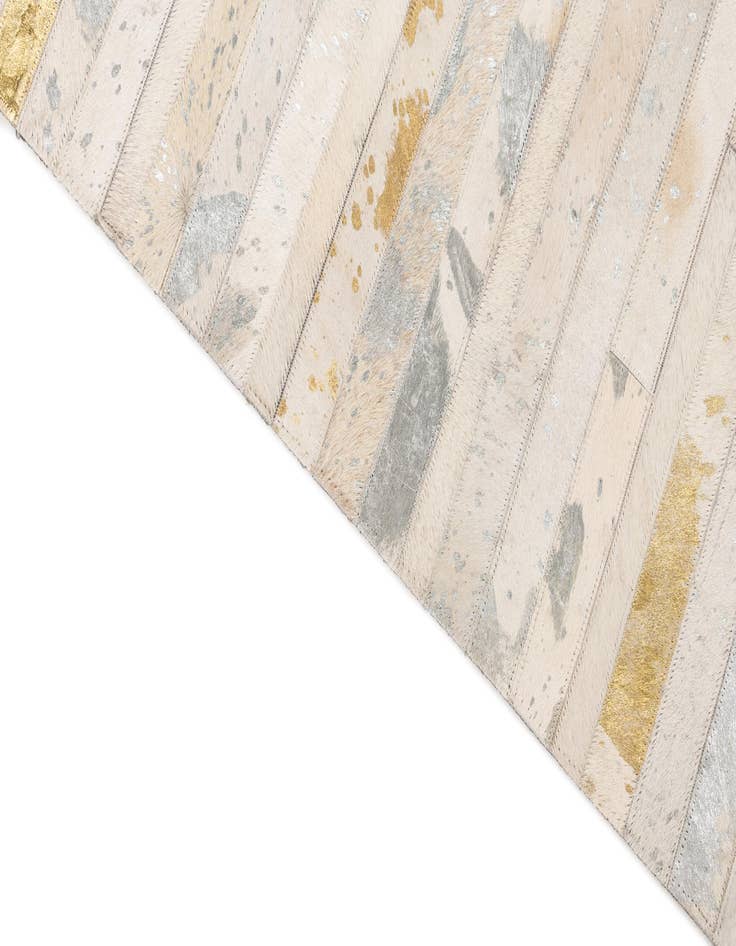 Detail image of 5' 2 x 7' 10 Cowhide Leather Rug