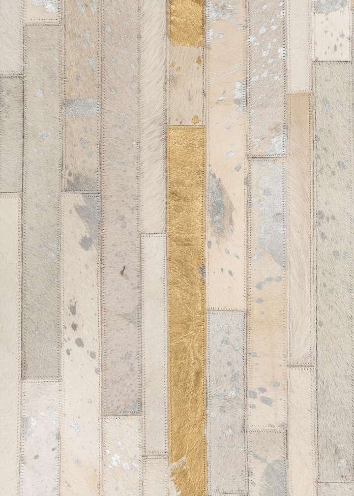 5' 2 x 7' 10 Cowhide Leather Rug