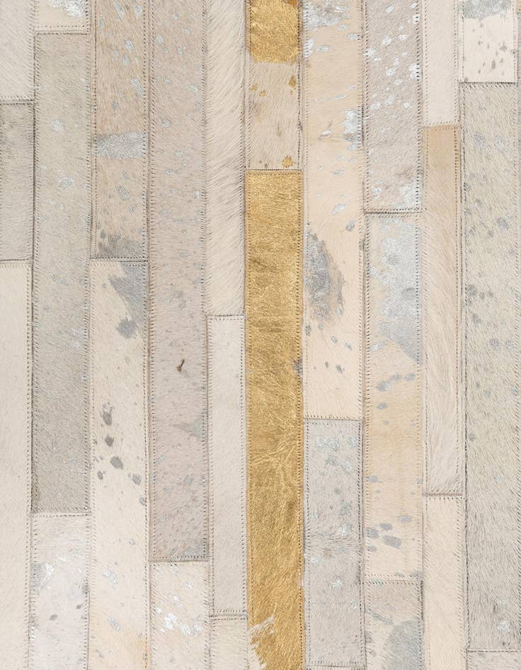 Detail image of 5' 2 x 7' 10 Cowhide Leather Rug