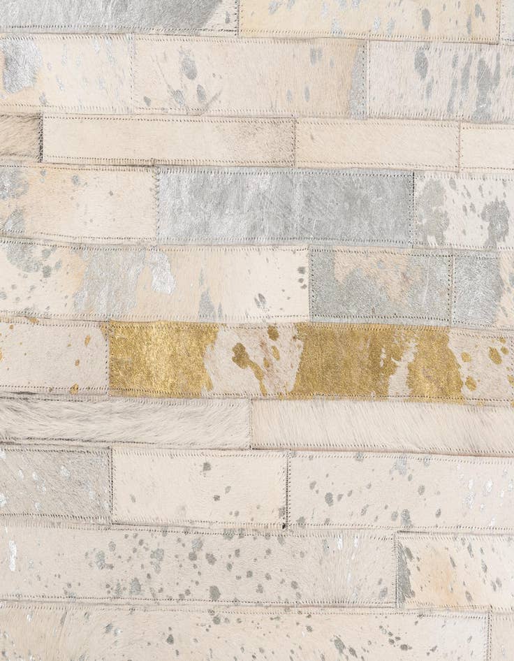 Detail image of 5' 2 x 7' 10 Cowhide Leather Rug