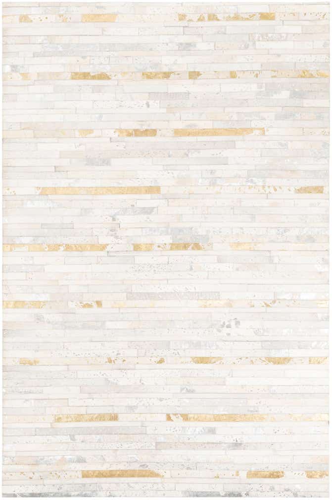 5' 2 x 7' 10 Cowhide Leather Rug