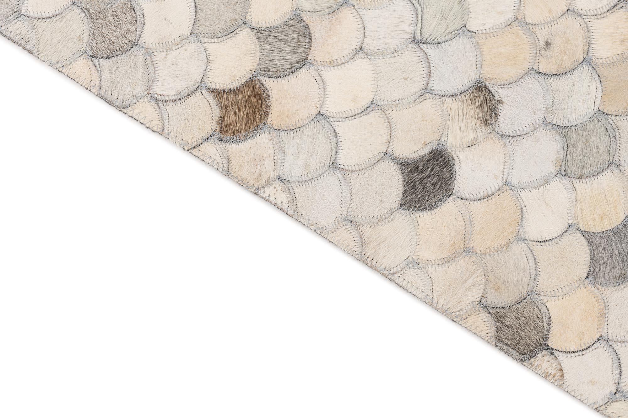 5' x 8' Cowhide Leather Rug