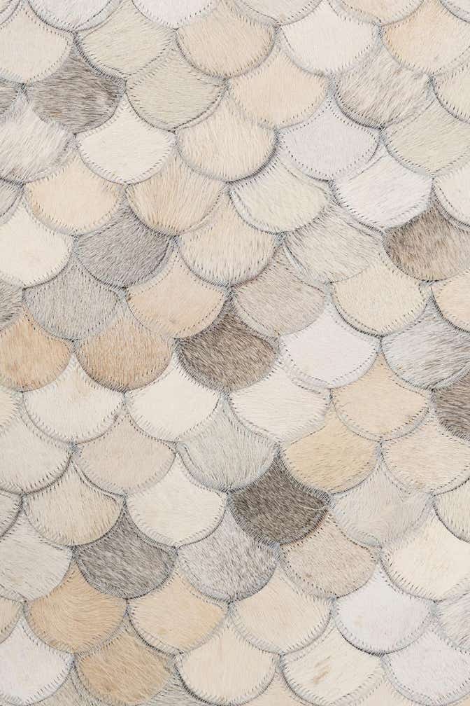 5' x 8' Cowhide Leather Rug