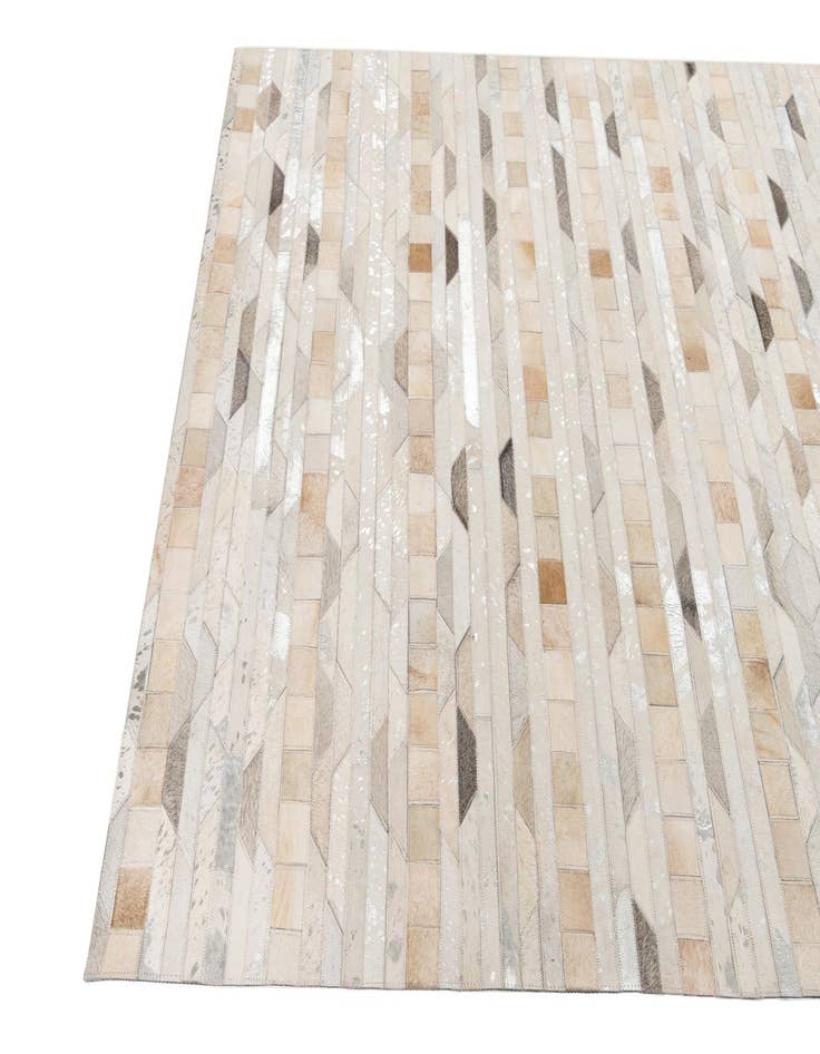 Detail image of 5' x 7' 10 Cowhide Leather Rug