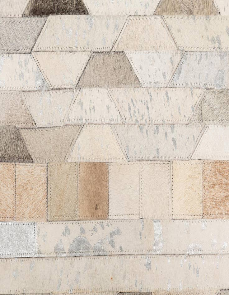 Detail image of 5' x 7' 10 Cowhide Leather Rug