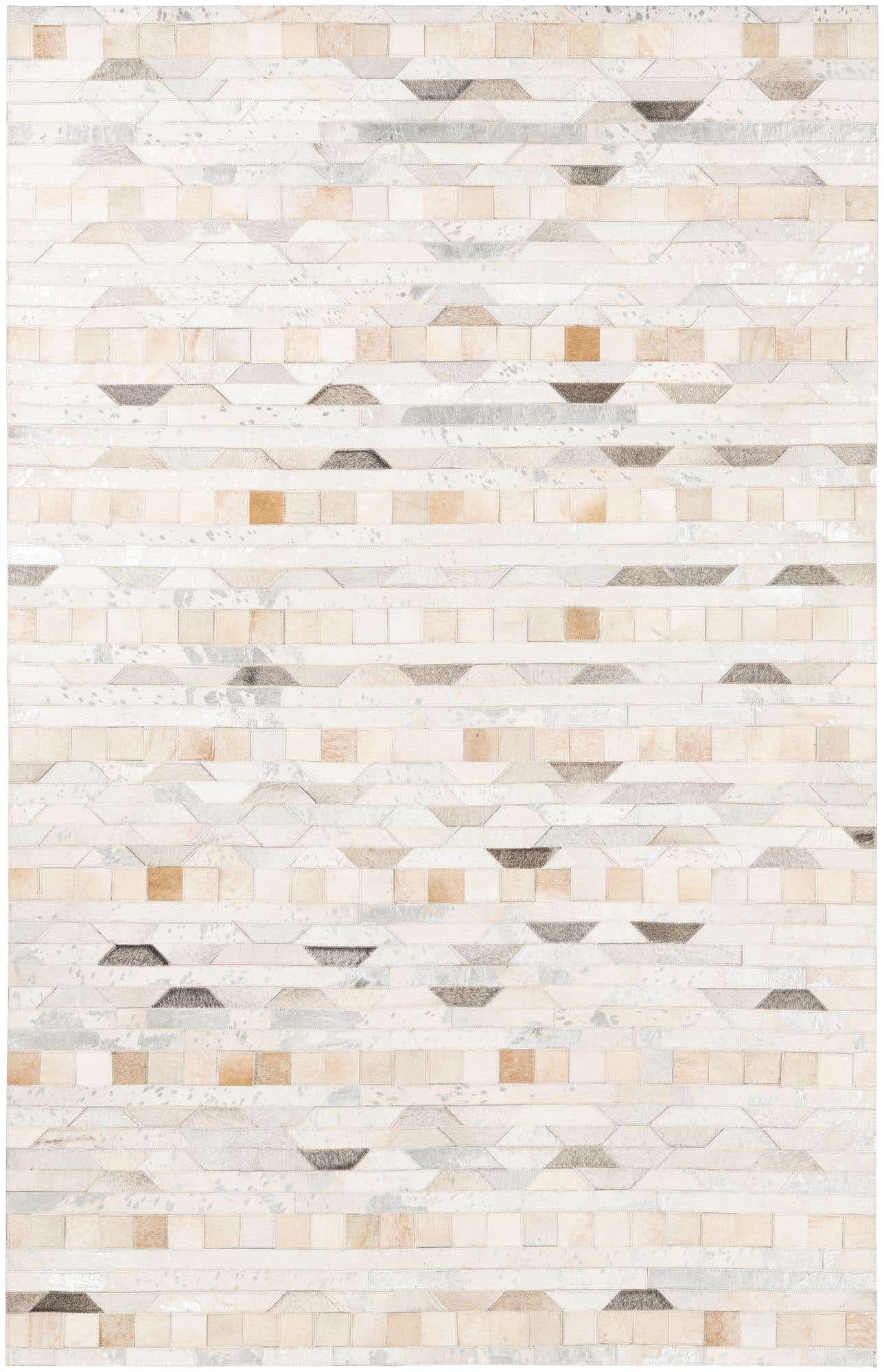 5' x 7' 10 Cowhide Leather Rug