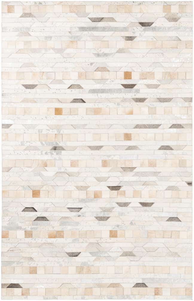 5' x 7' 10 Cowhide Leather Rug