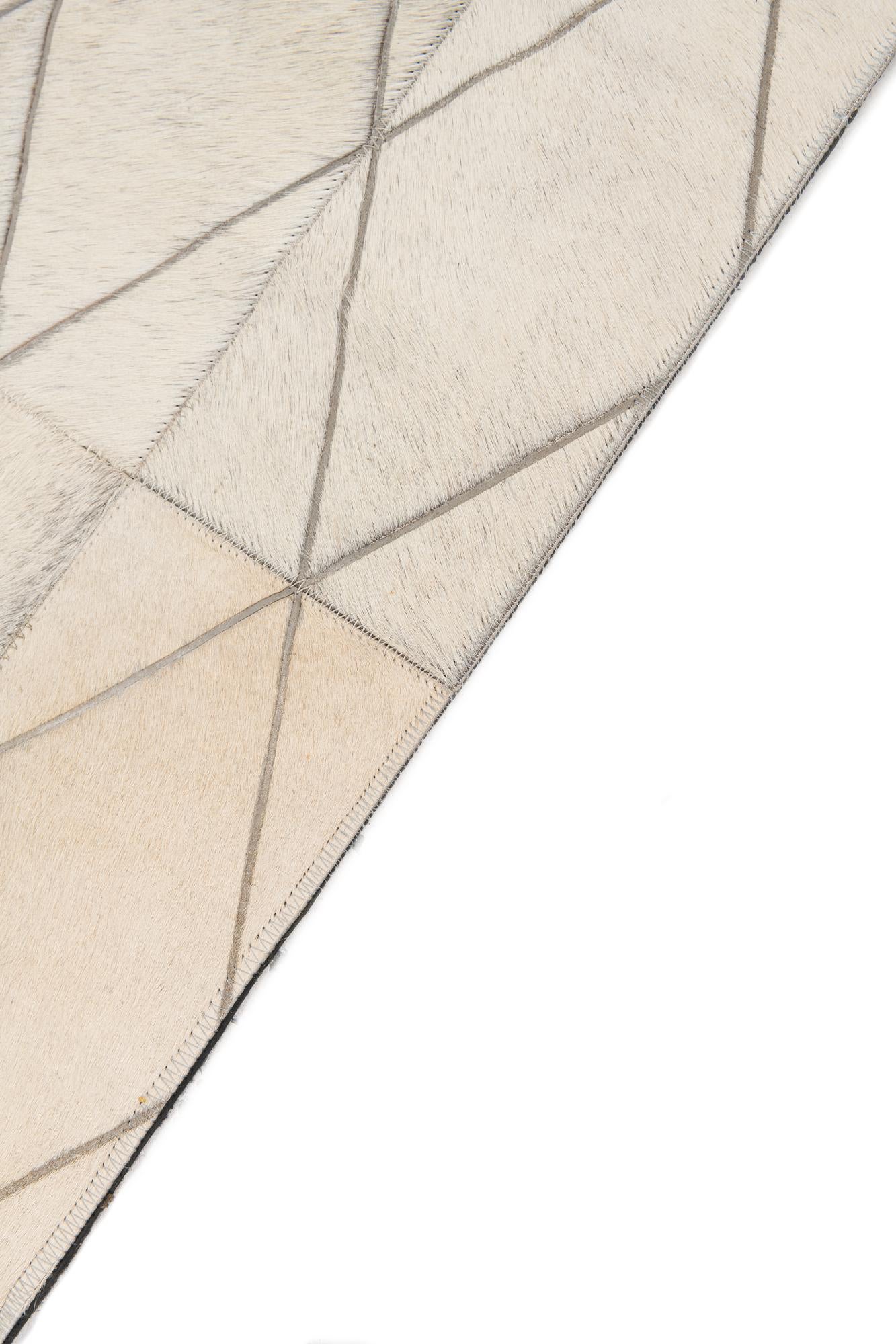 4' 1 x 5' 10 Cowhide Leather Rug