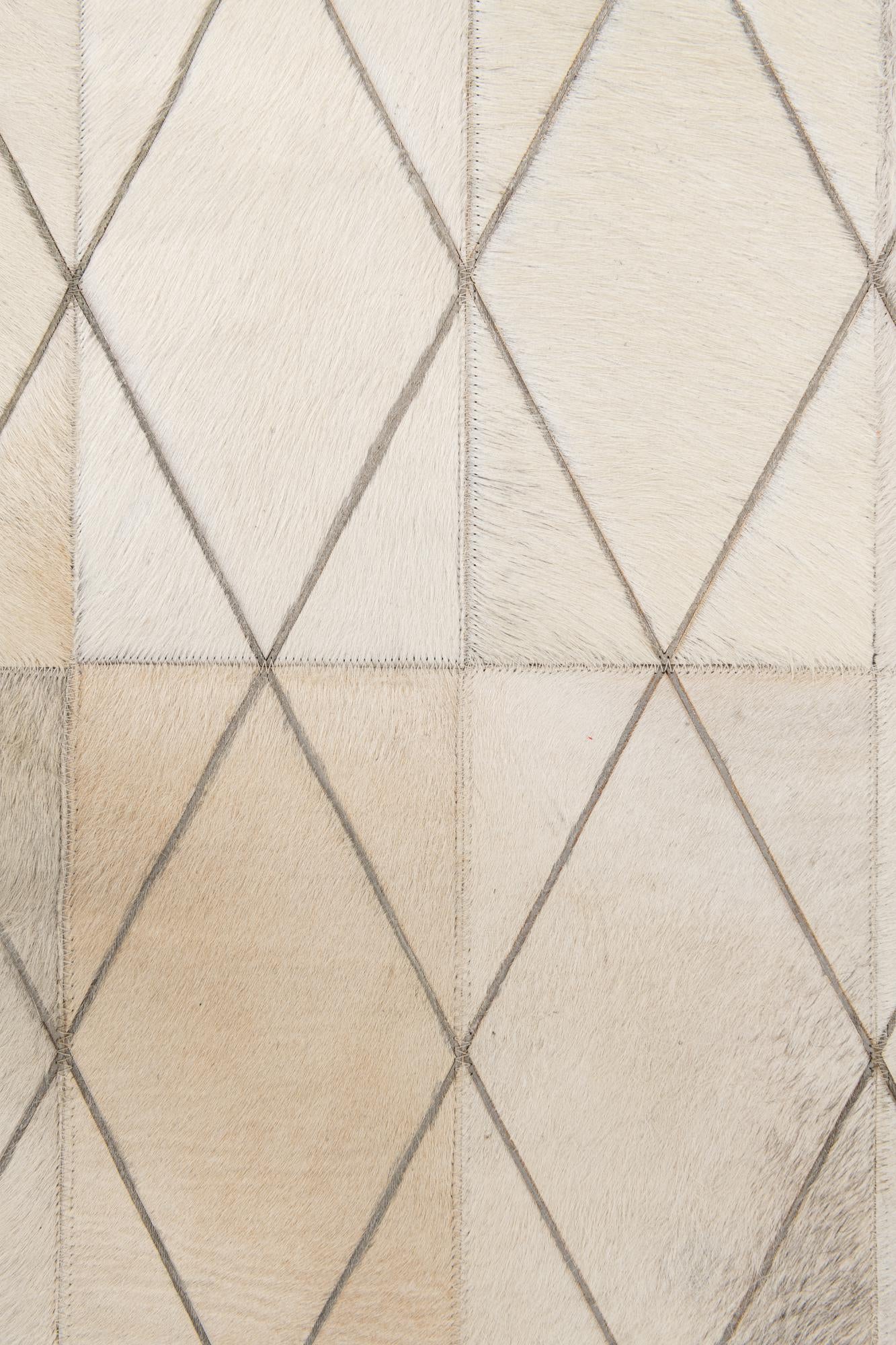 4' 1 x 5' 10 Cowhide Leather Rug