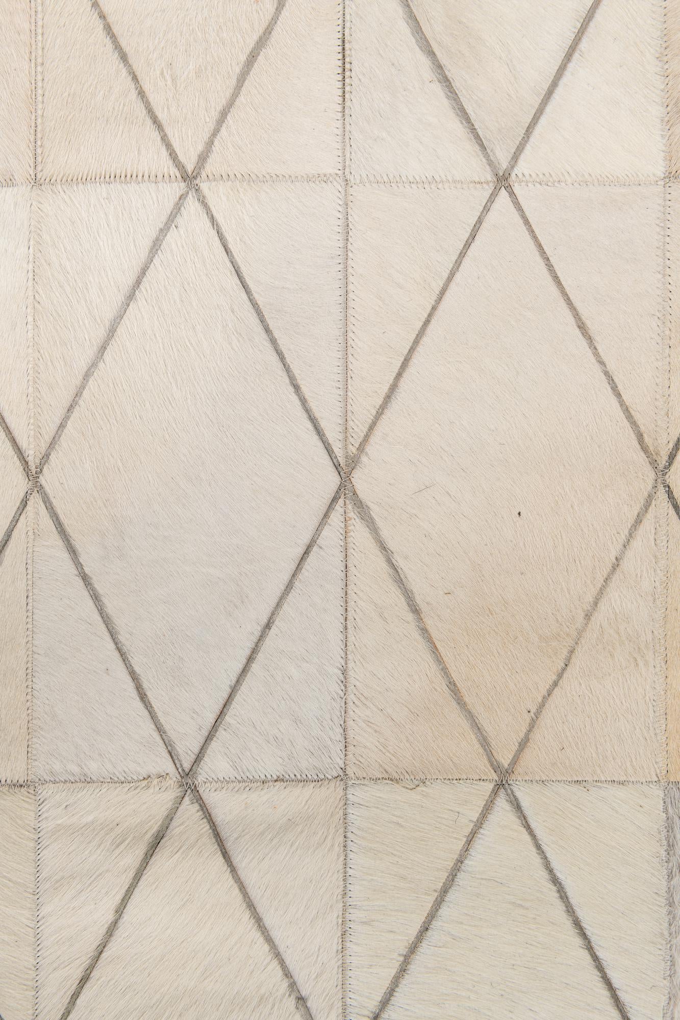 4' 1 x 5' 10 Cowhide Leather Rug