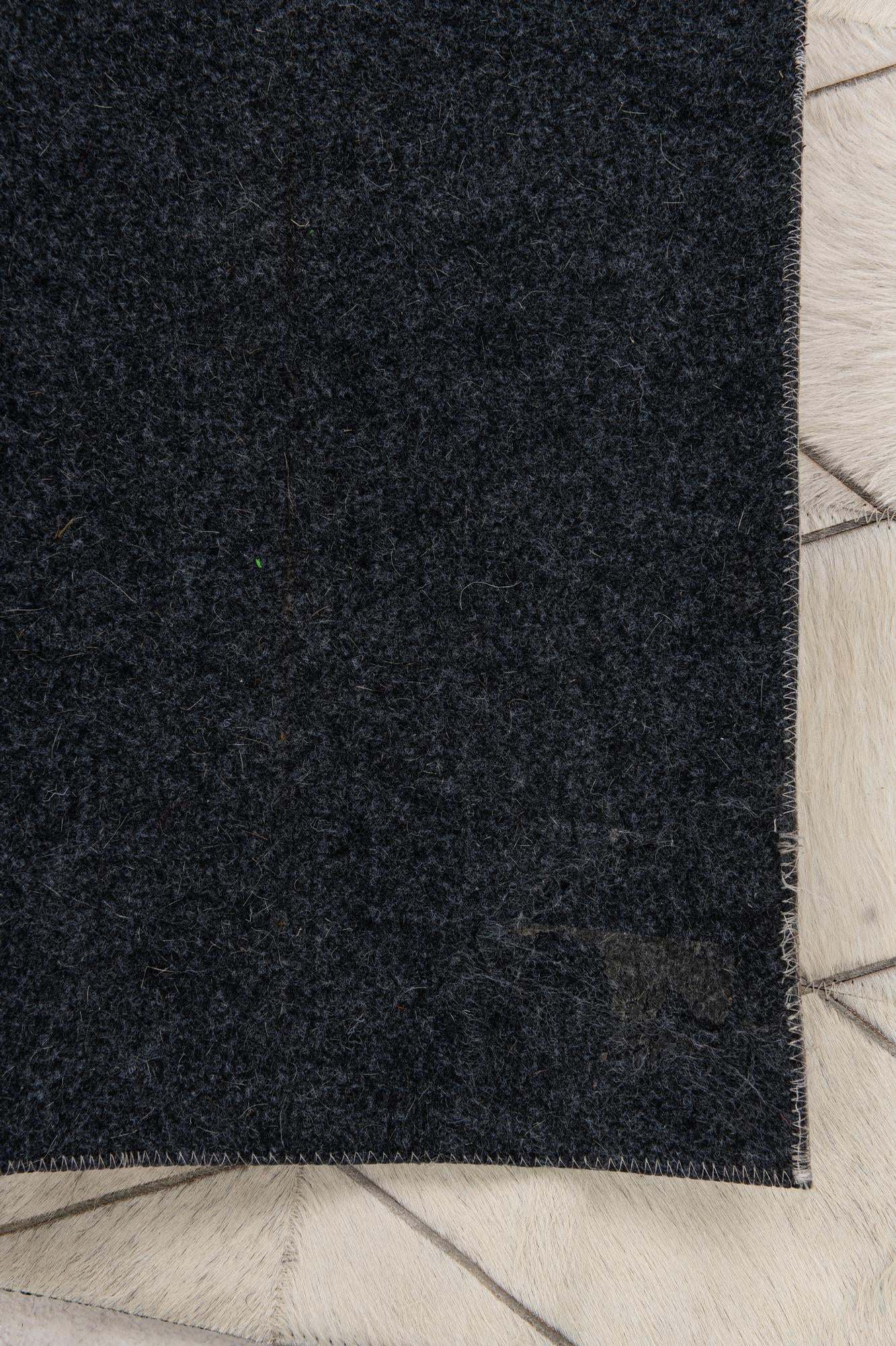 4' 1 x 5' 10 Cowhide Leather Rug