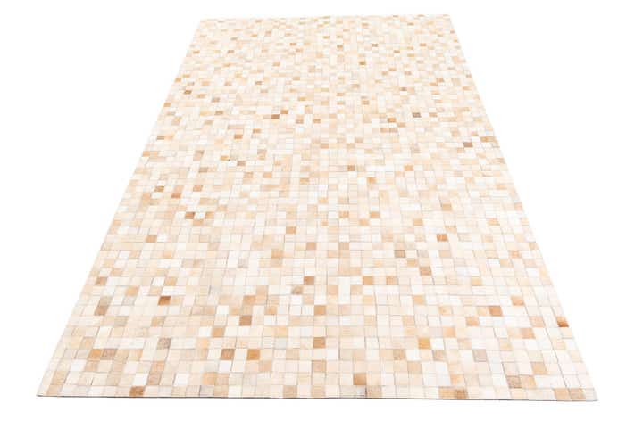 5' 1 x 8' 1 Cowhide Leather Rug