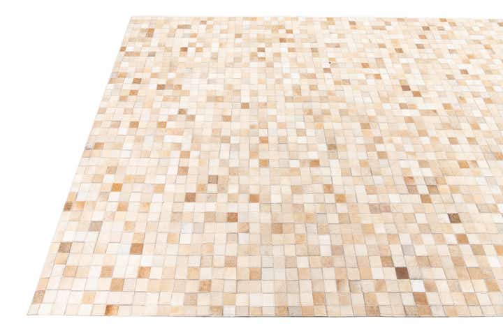 5' 1 x 8' 1 Cowhide Leather Rug