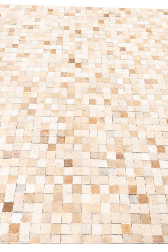 5' 1 x 8' 1 Cowhide Leather Rug