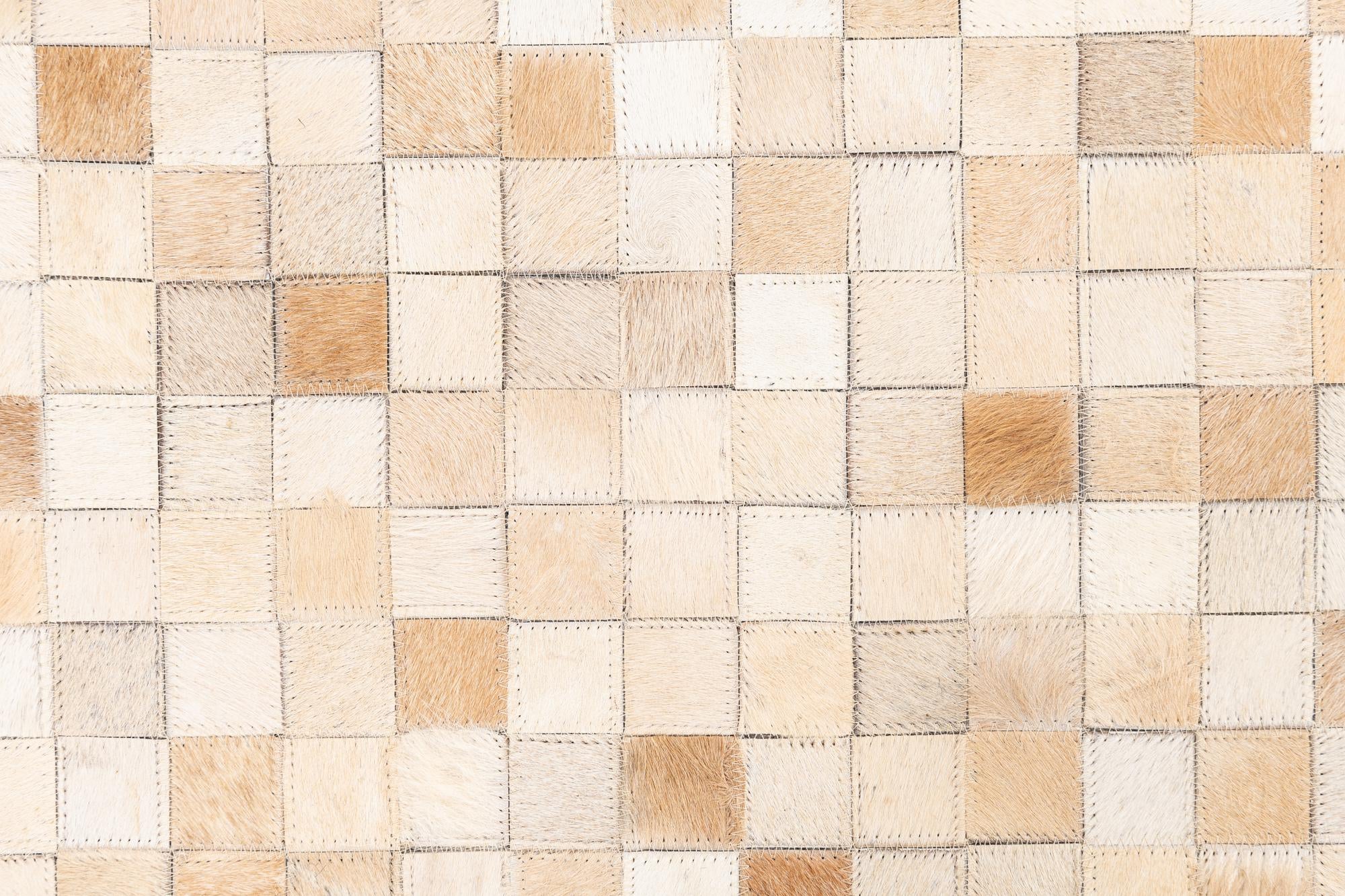 5' 1 x 8' 1 Cowhide Leather Rug