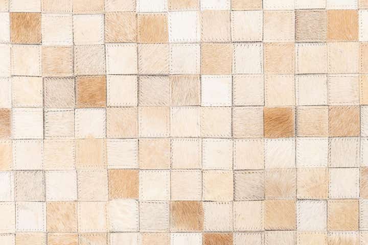 5' 1 x 8' 1 Cowhide Leather Rug