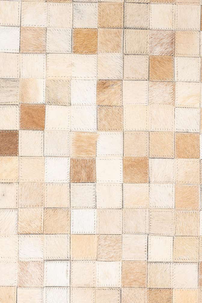 5' 1 x 8' 1 Cowhide Leather Rug