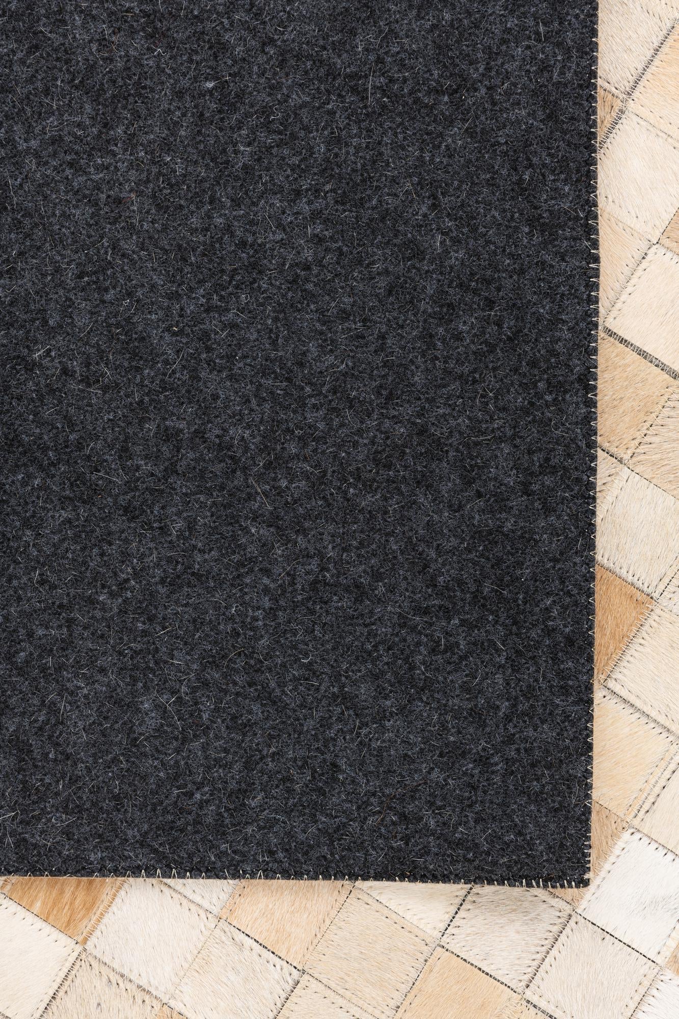 5' 1 x 8' 1 Cowhide Leather Rug