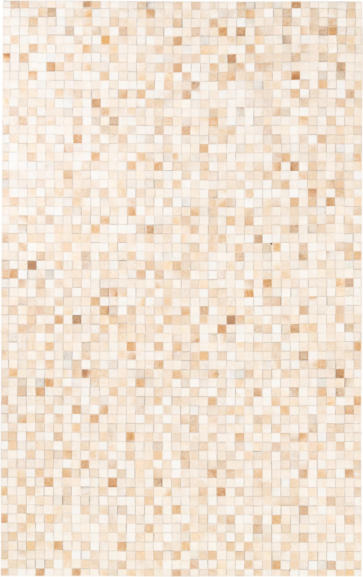 5' 1 x 8' 1 Cowhide Leather Rug