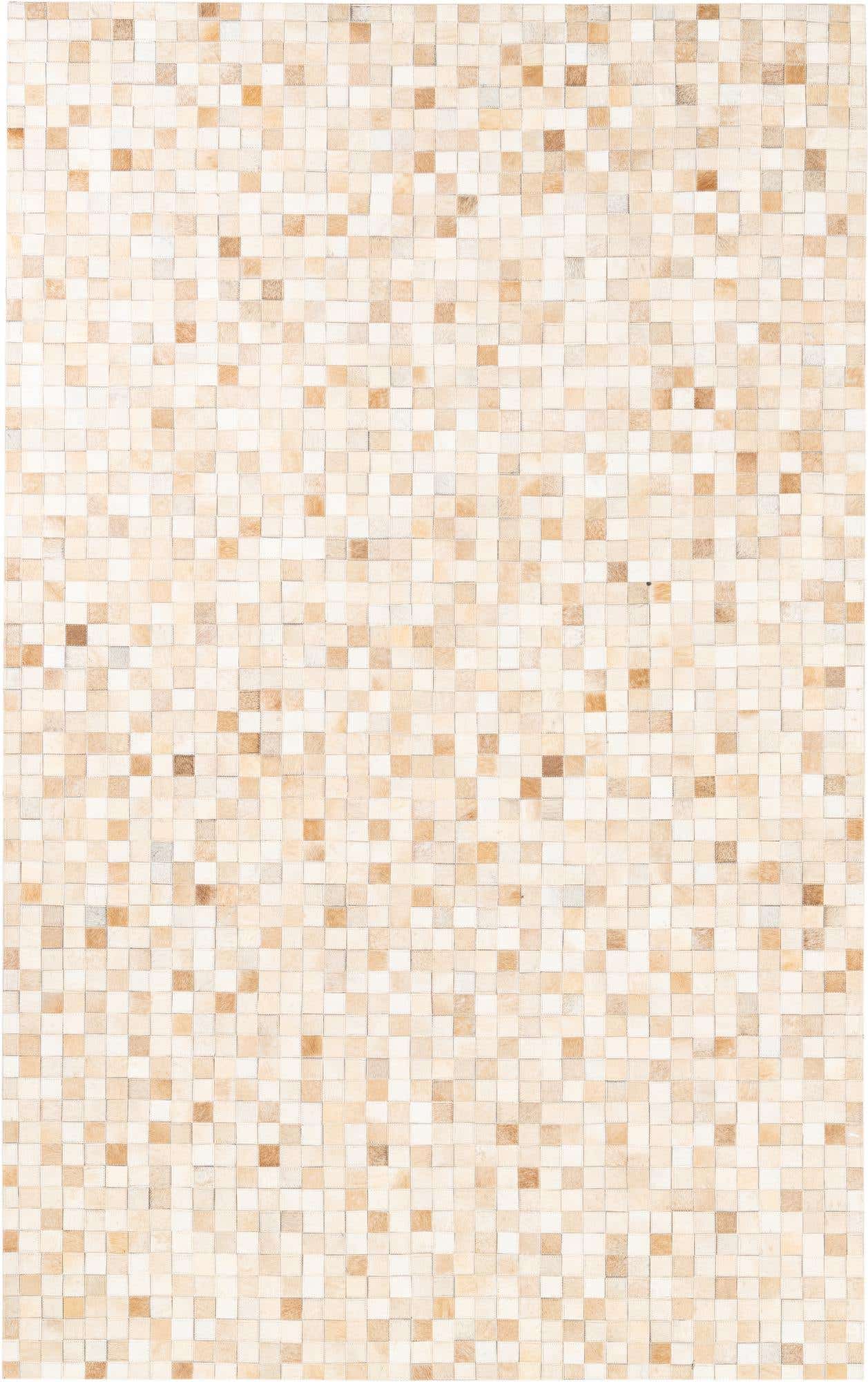 5' 1 x 8' 1 Cowhide Leather Rug