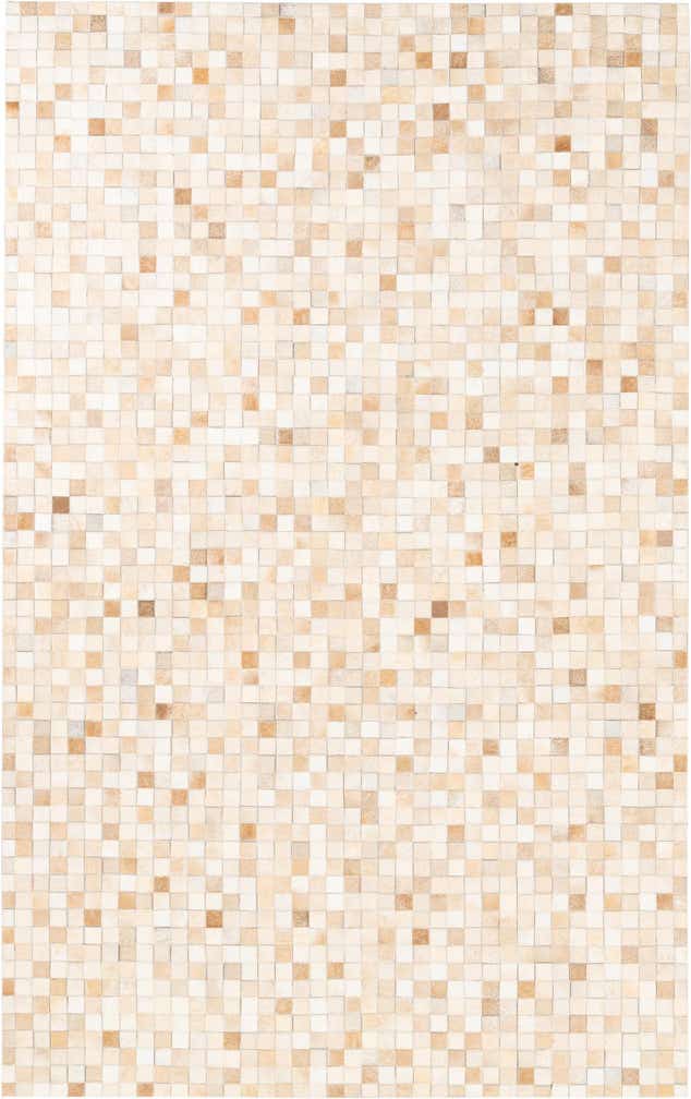 5' 1 x 8' 1 Cowhide Leather Rug