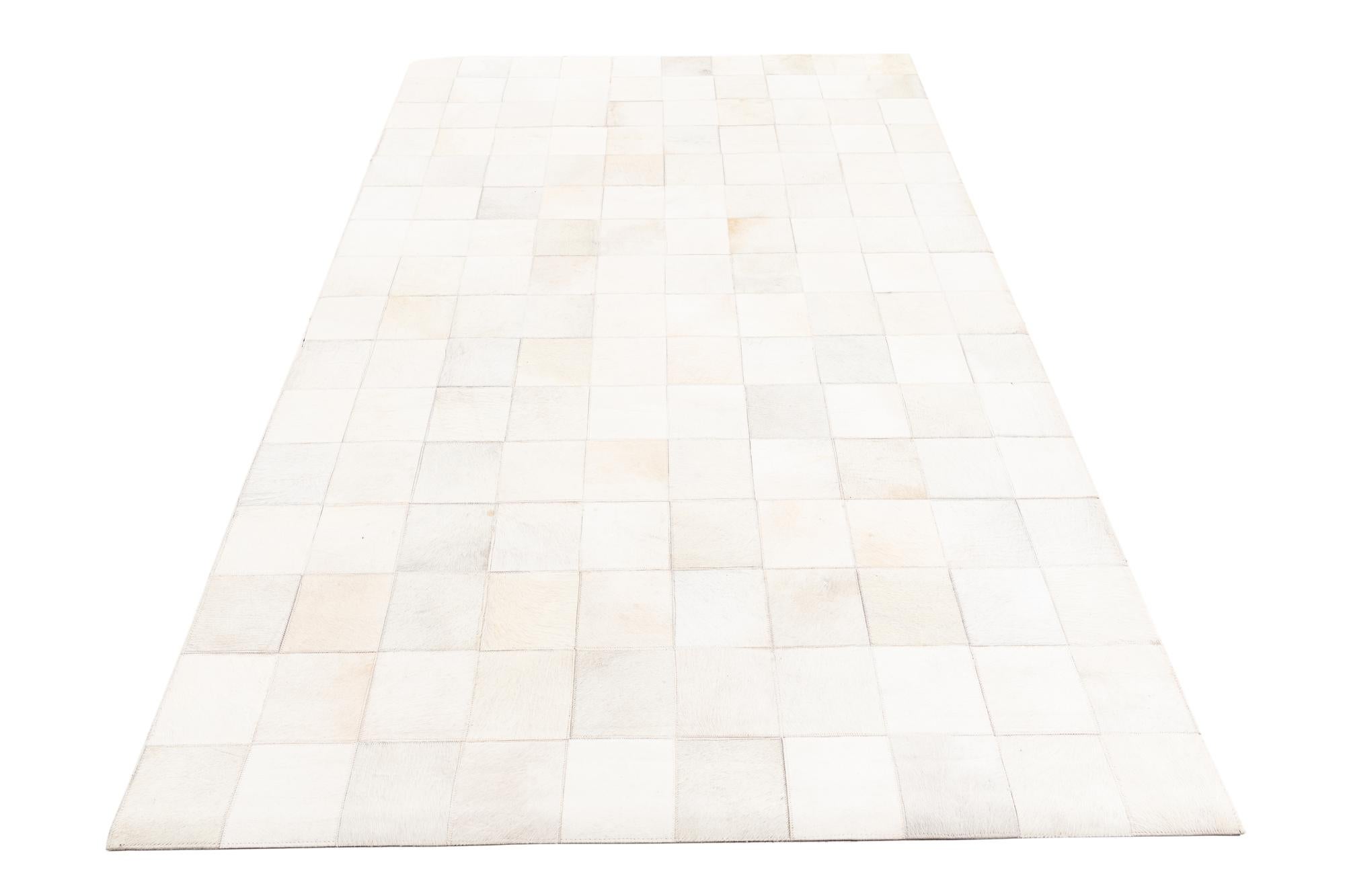 5' x 8' Cowhide Leather Rug