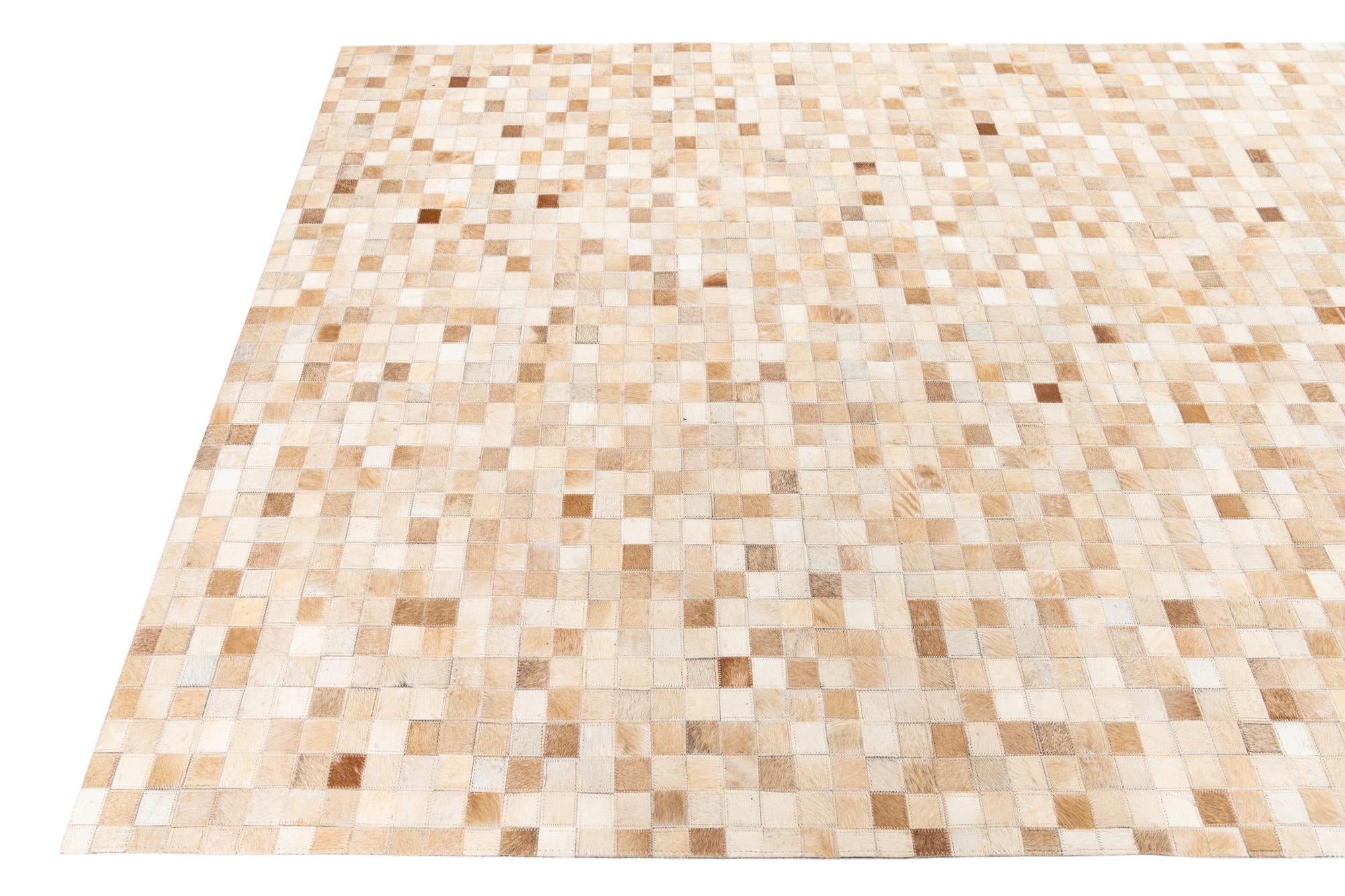 5' x 8' Cowhide Leather Rug