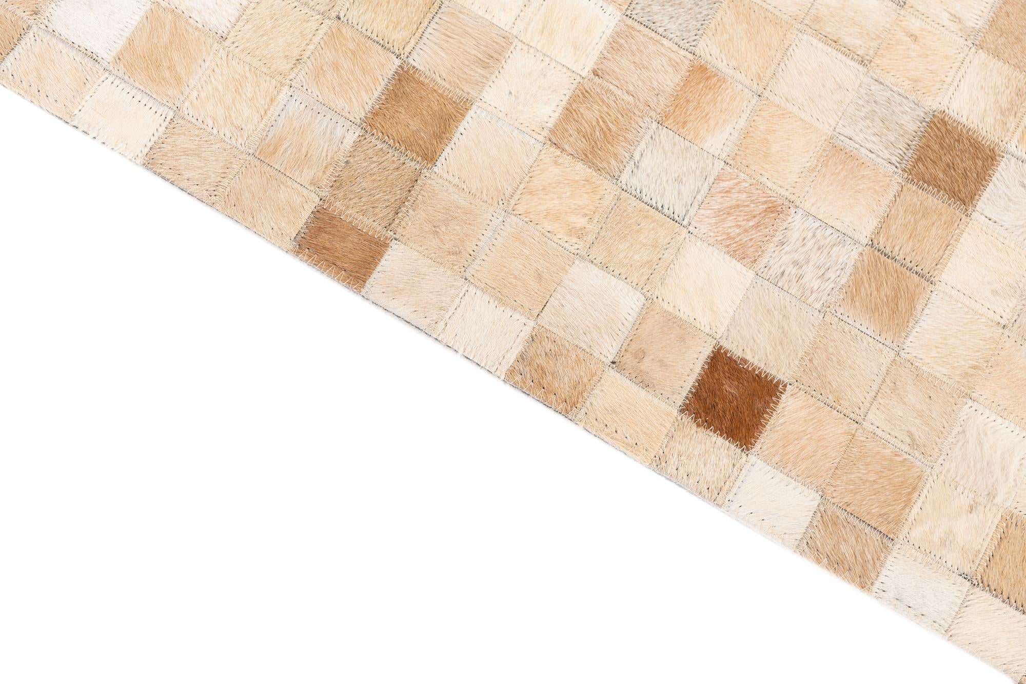5' x 8' Cowhide Leather Rug