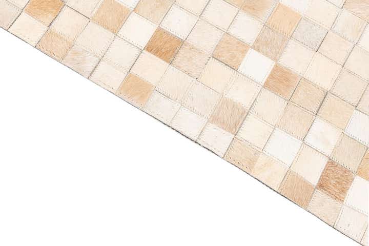 5' 1 x 8' 1 Cowhide Leather Rug