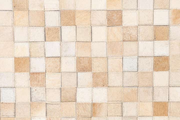 5' 1 x 8' 1 Cowhide Leather Rug